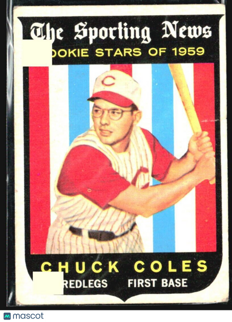 1959 Topps - Sporting News Rookie Stars #120 Chuck Coles (RC)