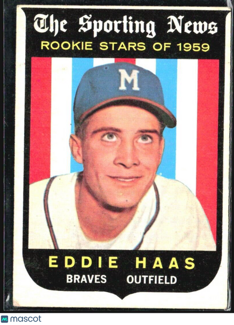 1959 Topps - Sporting News Rookie Stars #126 Eddie Haas (RC)