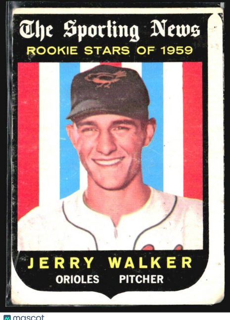 1959 Topps - Sporting News Rookie Stars #144 Jerry Walker