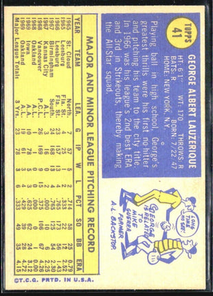 1970 Topps - #41 George Lauzerique