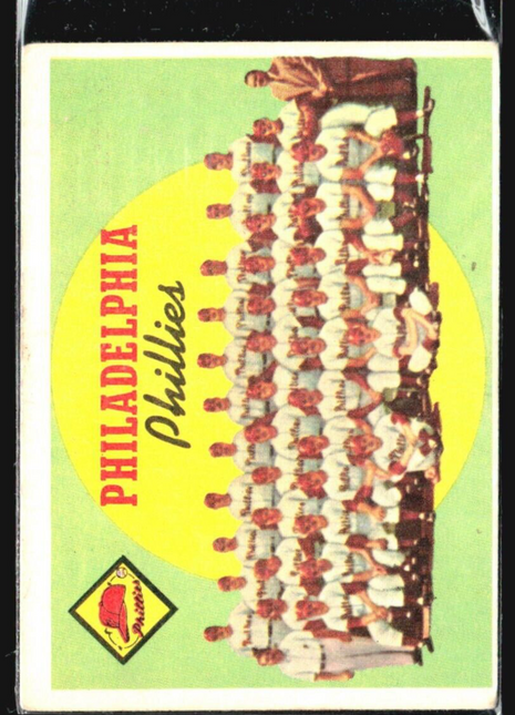 1959 Topps - First Series Checklist #8 Philadelphia Phillies