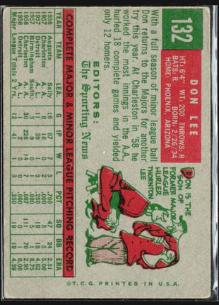 1959 Topps - Sporting News Rookie Stars #132 Don Lee