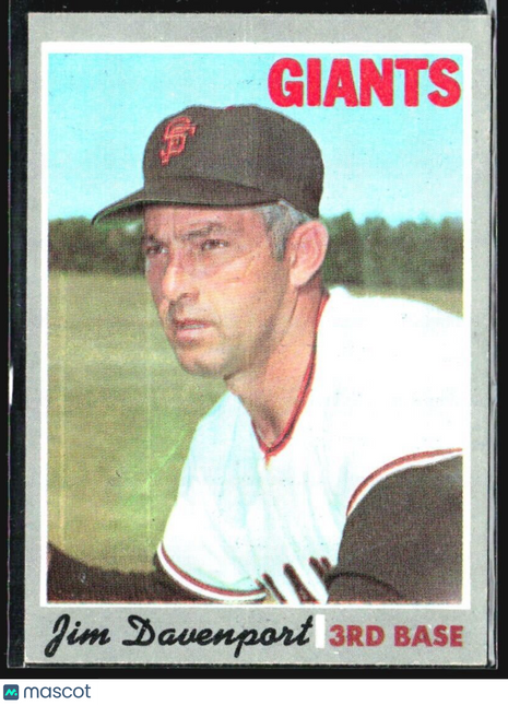 1970 Topps - #378 Jim Davenport