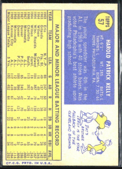 1970 Topps - #57 Pat Kelly
