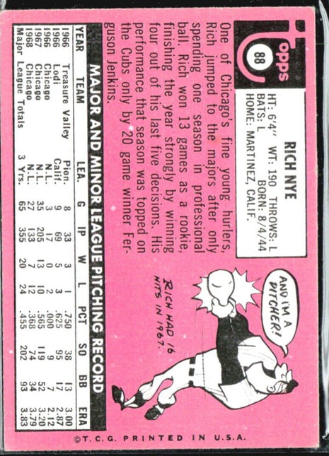 1969 Topps Rich Nye #88