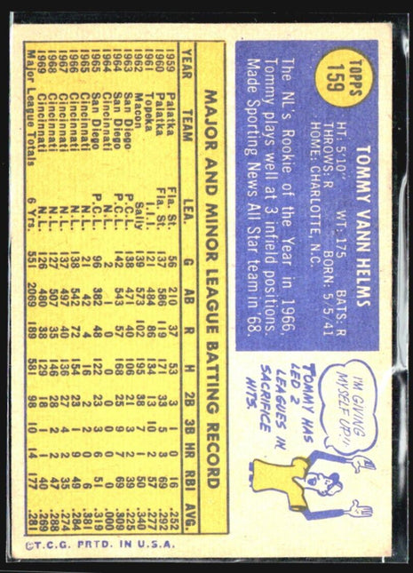 1970 Topps - #159 Tommy Helms