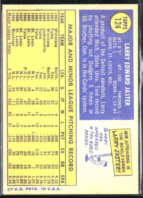 1970 Topps - #124 Larry Jaster