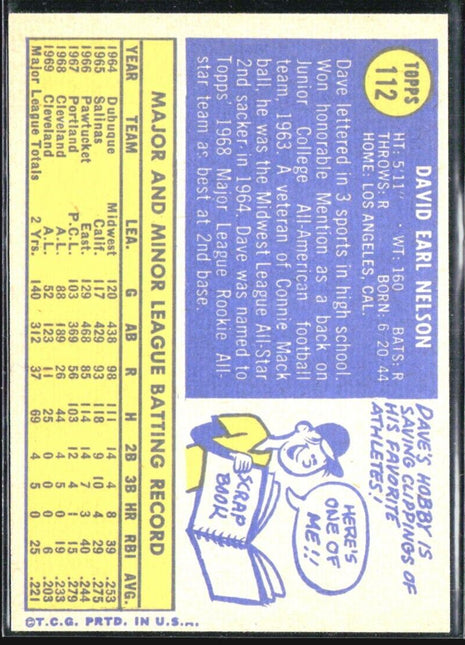 1970 Topps - #112 Dave Nelson