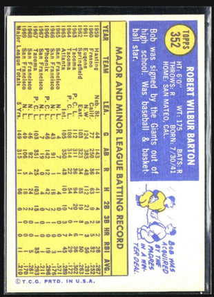 1970 Topps - #352 Bob Barton