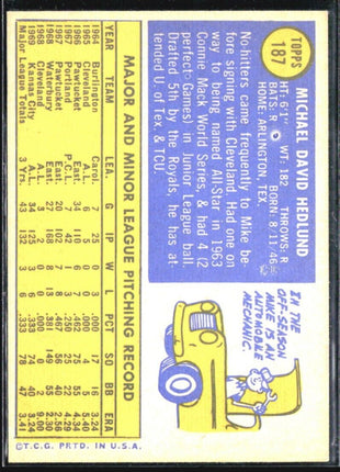 1970 Topps - #187 Mike Hedlund