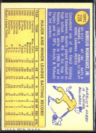 1970 Topps - #228 Aurelio Rodriguez