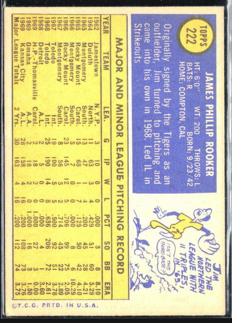 1970 Topps - #222 Jim Rooker
