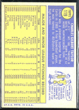 1970 Topps - #119 Chuck Taylor (RC)