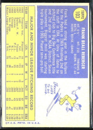 1970 Topps - #103 Frank Reberger