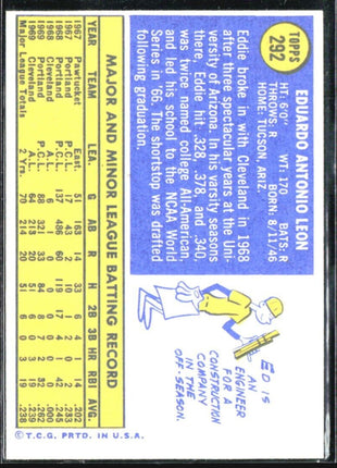 1970 Topps - #292 Eddie Leon (RC)