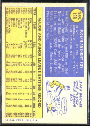 1970 Topps - #138 Joe Foy