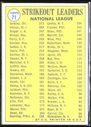 1970 Topps #71 Fergie Jenkins Bob Gibson Bill Singer