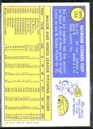 1970 Topps - #144 Ray Culp
