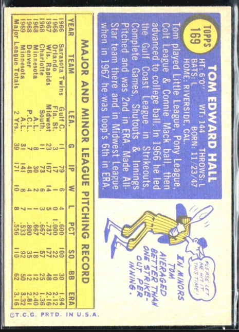 1970 Topps - #169 Tom Hall