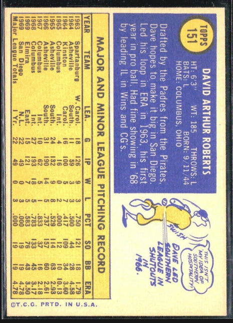 1970 Topps - #151 Dave Roberts