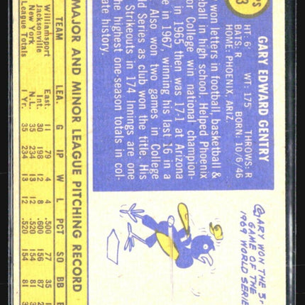 1970 Topps - #153 Gary Gentry