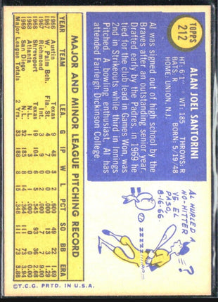 1970 Topps - #212 Al Santorini