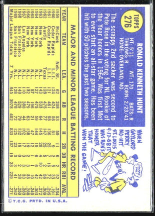 1970 Topps - #276 Ron Hunt