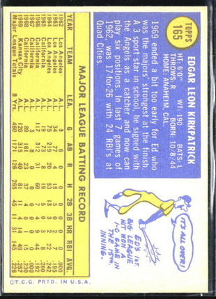 1970 Topps - #165 Ed Kirkpatrick