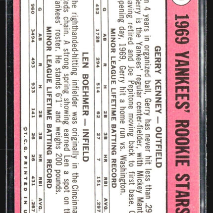 1969 Topps - High # #519 Len Boehmer, Gerry Kenney (RC)