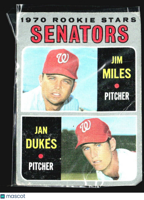 1970 Topps - 1970 Rookie Stars #154 Jim Miles, Jan Dukes (RC)