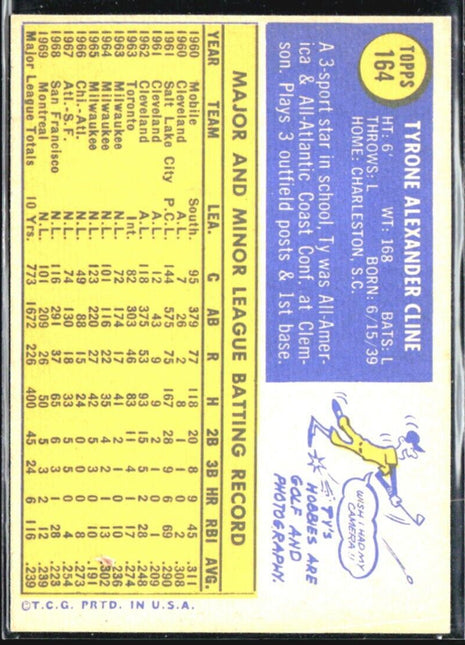 1970 Topps Ty Cline #164