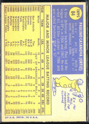 1970 Topps - #84 Paul Casanova