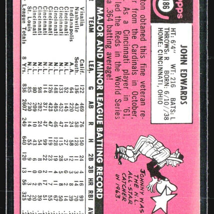 1969 Topps - #186 Johnny Edwards