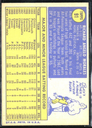 1970 Topps - #91 Rich Morales