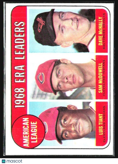 1969 Topps - League Leaders #7 Luis Tiant, Sam McDowell, Dave McNally