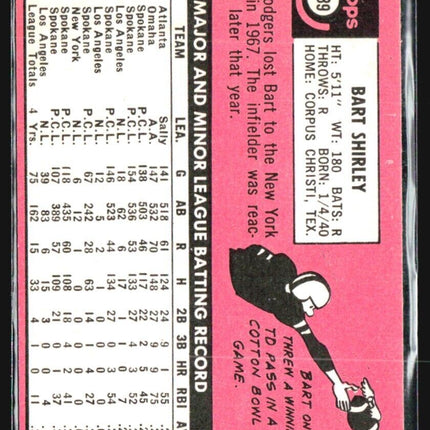 1969 Topps - #289 Bart Shirley