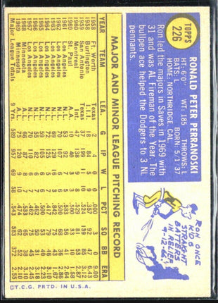 1970 Topps - #226 Ron Perranoski