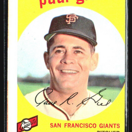 1959 Topps - #9 Paul Giel