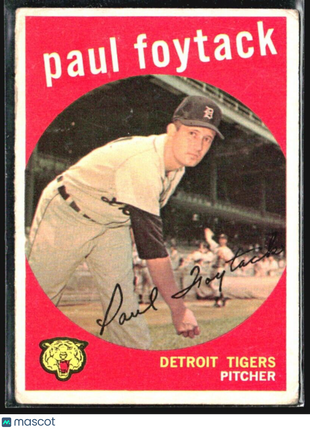 1959 Topps - grey back #233 Paul Foytack