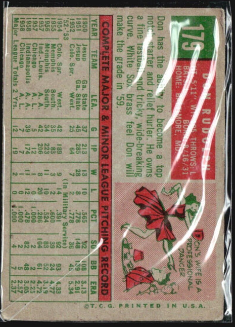 1959 Topps #179 Don Rudolph