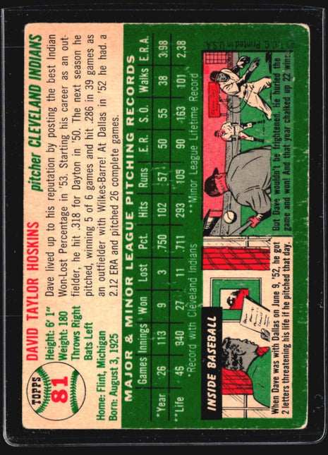 1954 Topps - #81 Dave Hoskins (RC)
