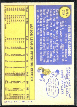 1970 Topps - #208 Fred Gladding