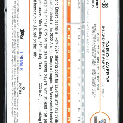 2024 Topps Pro Debut - Chrome #PDC-38 Dario Laverde (RC) xfractor