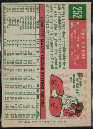 1959 Topps - grey back #252 Ray Boone