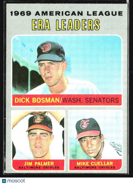 1970 Topps #68 Dick Bosman Jim Palmer Mike Cuellar