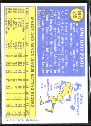 1970 Topps - #255 Jim Spencer (RC)
