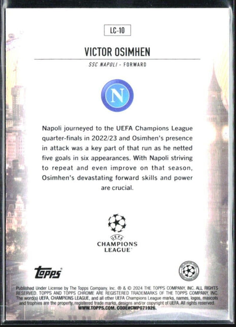2023-24 Topps Chrome UEFA - London Calling #LC-10 Victor Osimhen