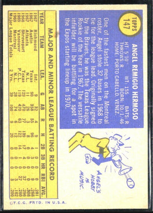 1970 Topps - #147 Angel Hermoso (RC)