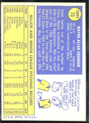 1970 Topps - #73 Wayne Granger