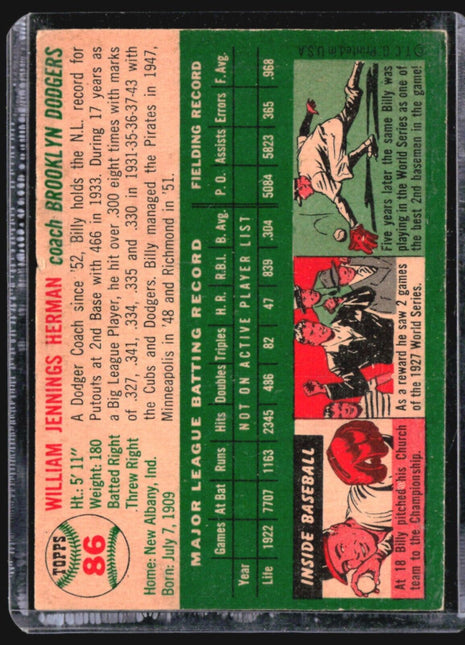 1954 Topps - #86 Billy Herman